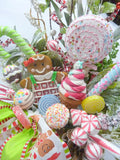 Gingerbread centerpiece, Christmas candy centerpiece