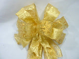 Gold Christmas bow, wreath bow, tree bow