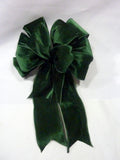 Emerald Green Velvet Christmas bow, wreath bow, tree bow