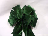 Emerald Green Velvet Christmas bow, wreath bow, tree bow
