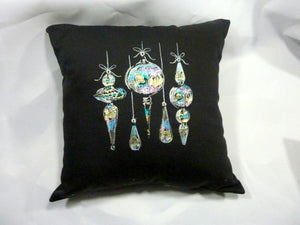 Embroidered Ornaments pillow cover, Christmas Pillow covers