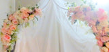 Wedding Arbor Flowers - Arch Corner Swags - Pink, white, Rose arbor- Wedding decorations - Julie Butler Creations
