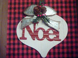 Buffalo plaid Christmas decor, Christmas Farmhouse shelf sitter, Christmas decorations - Julie Butler Creations