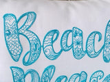 Beach Pillow cover - Embroidered pillow cover - Beach House Decor - Julie Butler Creations
