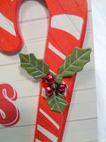 Candy Cane plaque, Christmas decorations, Wood Plaque, Farmhouse decor, Christmas plaques - Julie Butler Creations
