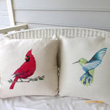 Hummingbird Pillow cover - Extra Large floor pillows - Accent pillow covers - pillow covers - Julie Butler Creations