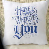 Couples pillow - wedding pillow - Romantic bed pillow - Embroidered Pillow - Wedding gift - Julie Butler Creations