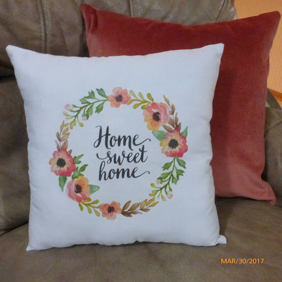 Home Sweet Home pillow - Wedding gift - Accent Pillow - Pillows - Housewarming gift - Julie Butler Creations