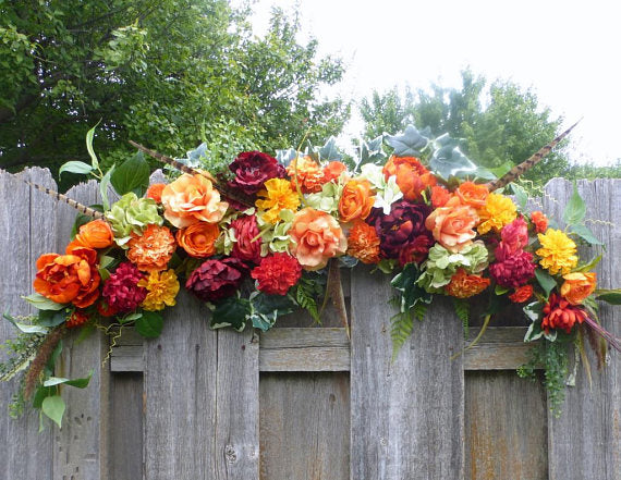 Fall Wedding Arbor - Wedding Arch Decorations - Autumn Wedding Arch - Julie Butler Creations