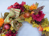 Front door wreath - Autumn Wreath - wreaths - decorative wreaths - Fall wreath - Julie Butler Creations