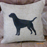 Burlap Lab Pillow Cover - Dog Pillow cover - animal pillows - Burlap accent pillow cover - Julie Butler Creations