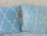 Ikat pillow cover - Mist and White - Lacefield Monaco Ikat pillow cover - decorative pillow cover - Julie Butler Creations