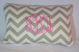 Monogrammed Pillow - Personalized Pillow cover - Embroidered Pillow - Chevron pillow cover - Julie Butler Creations