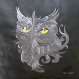 Embroidered Owl Pillow cover - Black Suede pillow - Owl Pillow Cover - owl pillows - gift for him - Julie Butler Creations