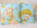 Waverly pillow cover - Hot Air Balloon cover - Throw pillow - accent pillow cover - Julie Butler Creations