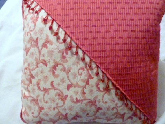 Pillows - Specialty Pillows - Accent pillows - Covington fabric - corded edge, beaded trim - Julie Butler Creations