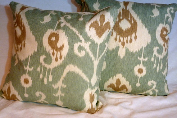 Ikat Pillow Covers - Magnolia Home Java - Patio pillow covers - Pillow covers - Ikat pillows - Julie Butler Creations