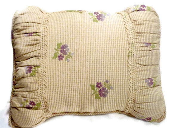 Decorative Pillow - Embroidered Pillow - Antique lace - Pillows - Accent pillows - bed pillow - Julie Butler Creations