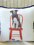 Accent Pillow - Decorative dog Pillow - border collie - animal pillow - boys room decor  dog lover - Julie Butler Creations