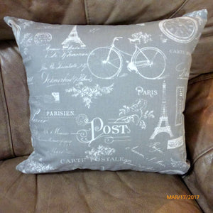 Premier Prints Paris Pillow Cover in storm  - Paris Pillow cover - French Country Decor - Julie Butler Creations