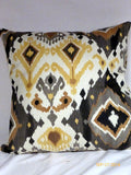 Ikat Pillow Cover -Swaville Mill Creek Alessandera goldmine - accent pillow - Pillows - Pillow Cover - Julie Butler Creations