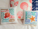 Nautical Pillows - Embroidered pillow -accent pillows - Beach house pillow - Julie Butler Creations