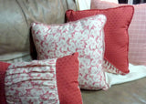 Pillows - Specialty Pillows - Accent pillows - Covington fabric - corded edge, beaded trim - Julie Butler Creations