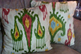Decorative Ikat Pillow Cover - 20x20 - Designer Fabric - Robert Allen - Jewel tones - Julie Butler Creations