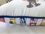 Accent Pillow - Decorative dog Pillow - border collie - animal pillow - boys room decor  dog lover - Julie Butler Creations