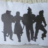 Wizard of OZ Pillow - Burlap pillow - Embroidered pillow - Accent Pillow - Silhouette pillows - Julie Butler Creations