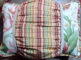 Designer Pillows - Waverly fabric - Pillows - Tulip pillows- corded edges - set of 3 - Julie Butler Creations
