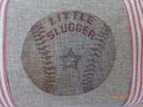 Little Slugger Baseball Pillow - sports pillow - Boys room decor - baby boys nursery pillow - Julie Butler Creations
