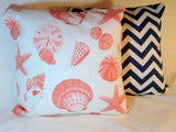 Premier Prints Shells Printed Cotton - Nautical Pillow Cover - Beach house decor - Julie Butler Creations