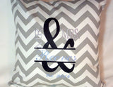 Embroidered Wedding pillow cover - Mr. an Mrs. pillow - Monogrammed pillow cover - Julie Butler Creations