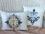 Monogram Pillow - Decorative Embroidered Pillow - Personalized Wedding Gift - Wedding pillow - Julie Butler Creations