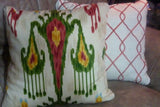 Decorative Ikat Pillow Cover - 20x20 - Designer Fabric - Robert Allen - Jewel tones - Julie Butler Creations