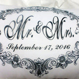 Personalized Wedding Pillow - Personalized wedding gift - Anniversary Pillow - Mr. and Mrs. Pillow - Julie Butler Creations