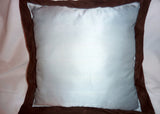 Set of 3 Decorative Pillows, Aqua and Brown. Stuffed ready to use, accent pillows16x16, 14x14, 10x15 - Julie Butler Creations