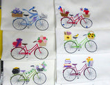 Bicycle Pillow covers - Embroidered bicycle pillow - St Patrick's Day Decor - Julie Butler Creations