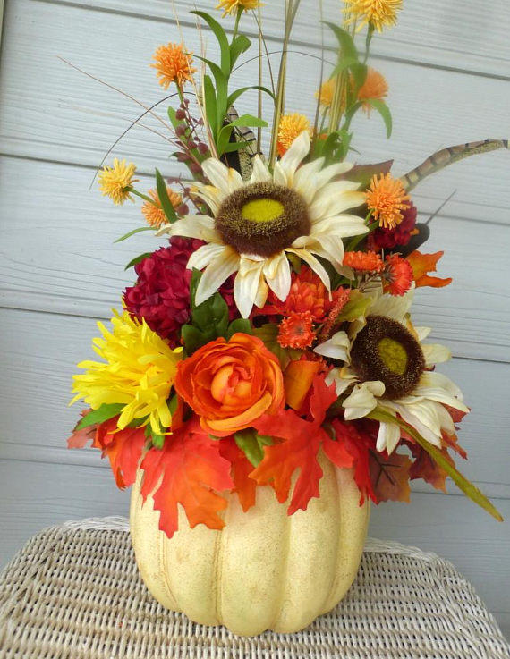 Fall sunflower centerpiece, Fall floral arrangements – Julie Butler ...