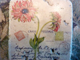 Stone Coasters - Pink Paris coasters - Vintage French Postcards - Pink Floral - Julie Butler Creations