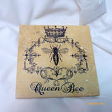 Queen Bee Trivet - Bee & Crown - French Country decor - Stone Trivets - Gift for her - Marble trivet - Julie Butler Creations