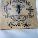 Queen Bee Trivet - Bee & Crown - French Country decor - Stone Trivets - Gift for her - Marble trivet - Julie Butler Creations