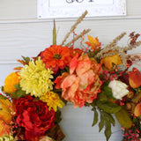 Fall Peonie wreath - Autumn Wreath - decorative wreaths - Fall wreath - Julie Butler Creations