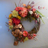 Fall Peonie wreath - Autumn Wreath - decorative wreaths - Fall wreath - Julie Butler Creations