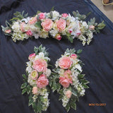 Wedding Arch and Tiebacks - Pink and white Roses - Wedding Flowers - Wedding swag - Julie Butler Creations