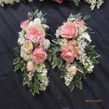 Wedding Arch Tiebacks - Floral Pew Bows - Wedding swags for Arbor - Wedding decorations - Julie Butler Creations